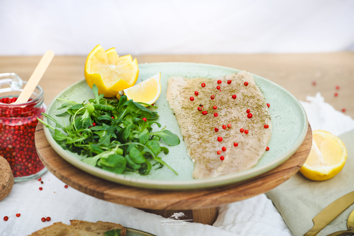 Gravlax truite BIO - Aneth & Baie Rose