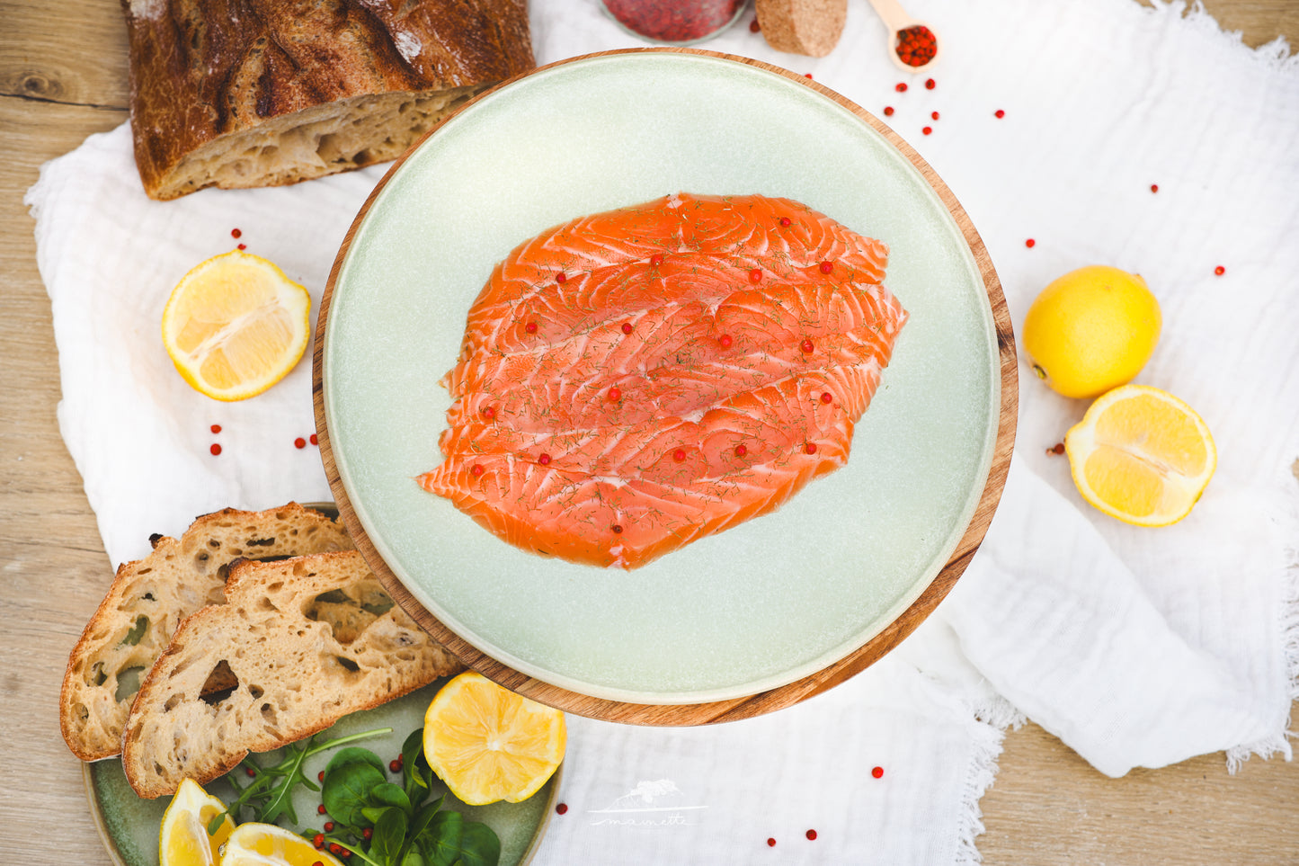 Gravlax saumon BIO - Aneth & baie rose